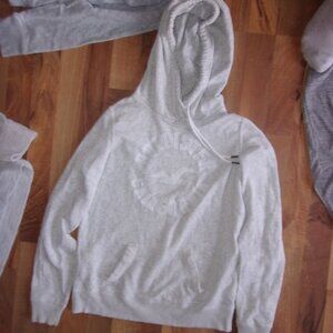 Hollister secret size small womens sweatshirt vs logo long sleeve hoodie  gray